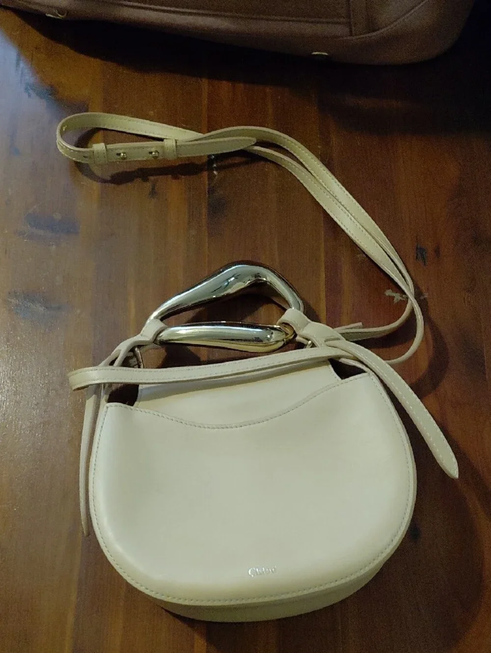Chloe Small Nile Bracelet Bag in Cream